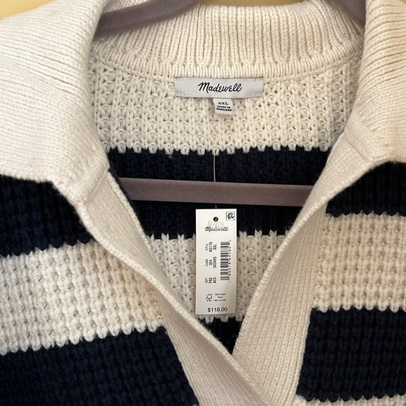 NWT Madewell waffle knit henley sweater - Picture 2 of 6
